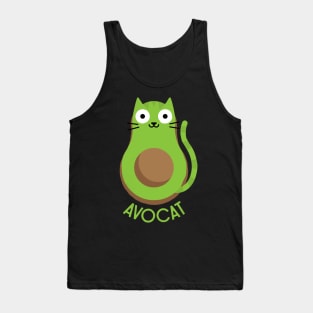 Avogato The 80's Avocado Cat Lover! Tank Top